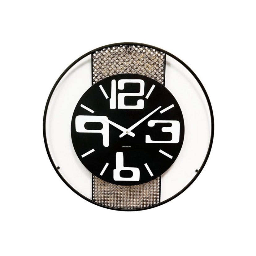 "Scoubidou" Wall Clock in Metal and Wood