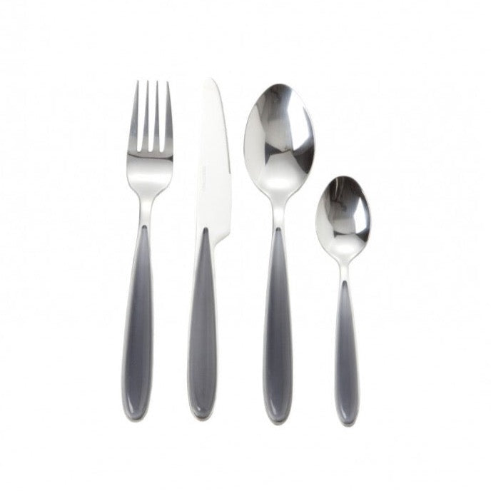 Brandani Grey Pearl 16-Piece Cutlery Set - Stainless Steel and ABS