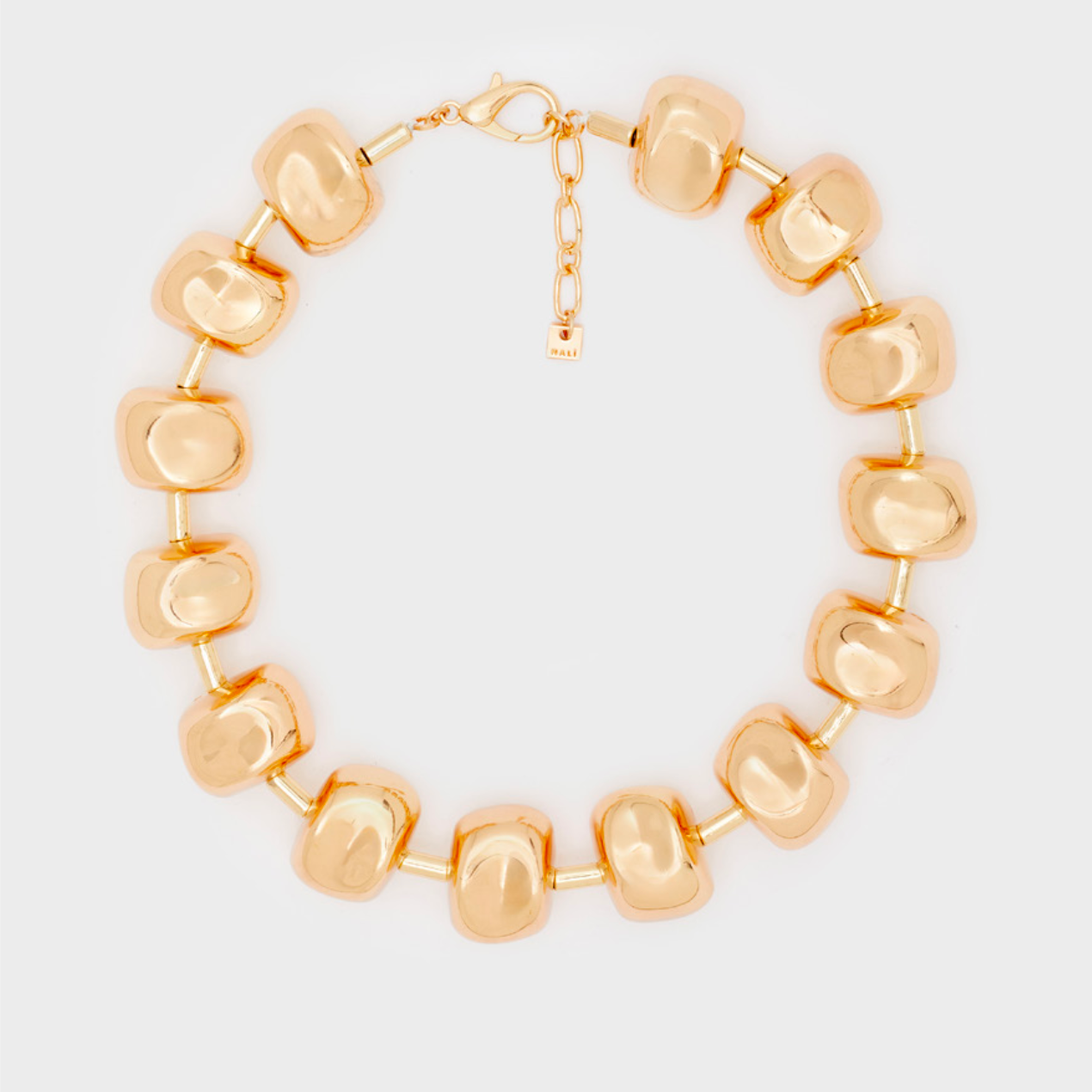 "Oversized Cylinders" Choker Necklace Gold - Nalì