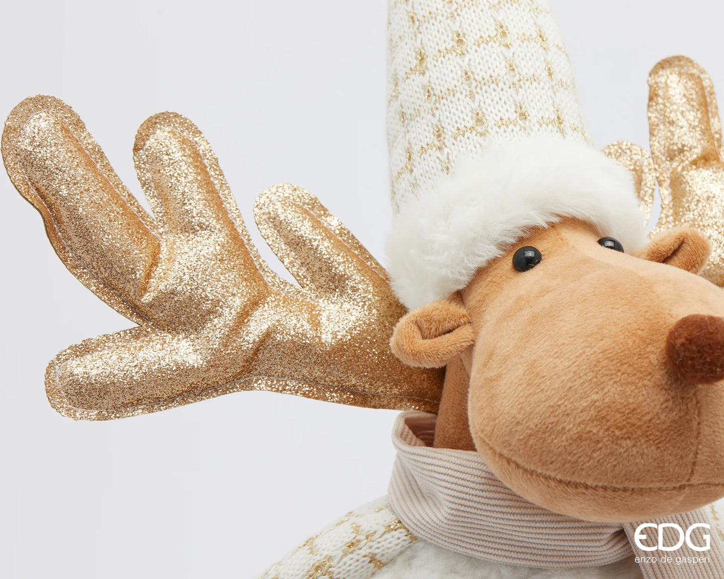 Beige Rocking Reindeer Decoration - H 55cm