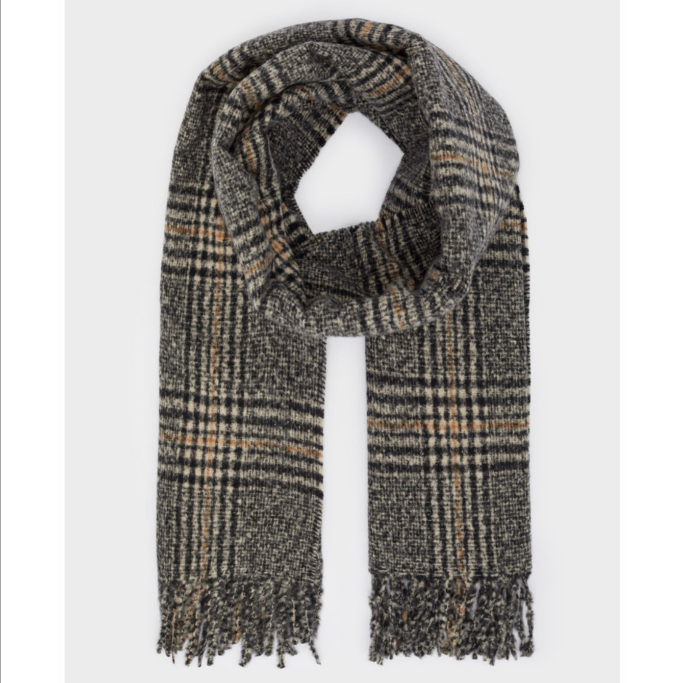 "Eva" Black Check Scarf - Nalì