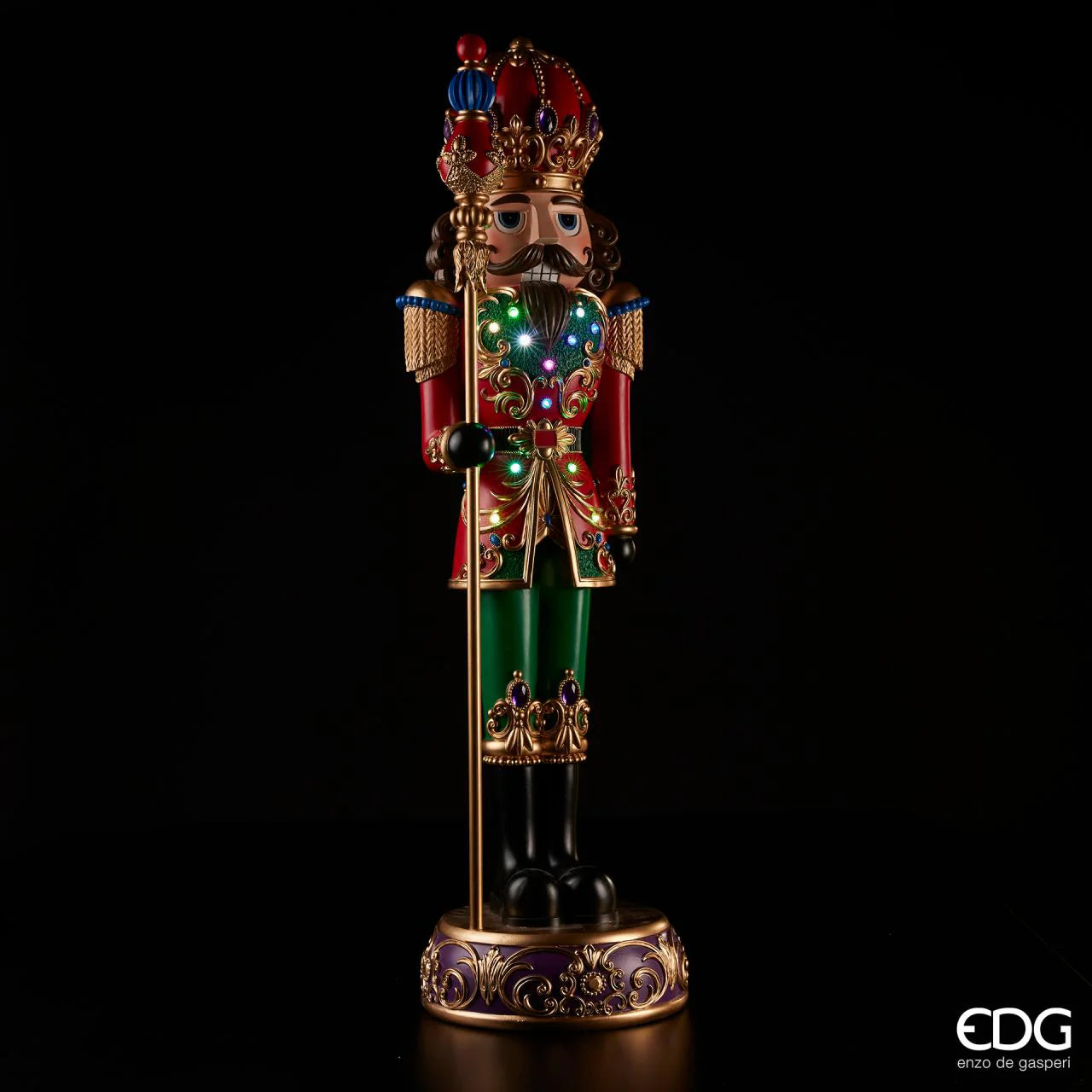 Nutcracker Soldier with Scepter and LED - H 120cm