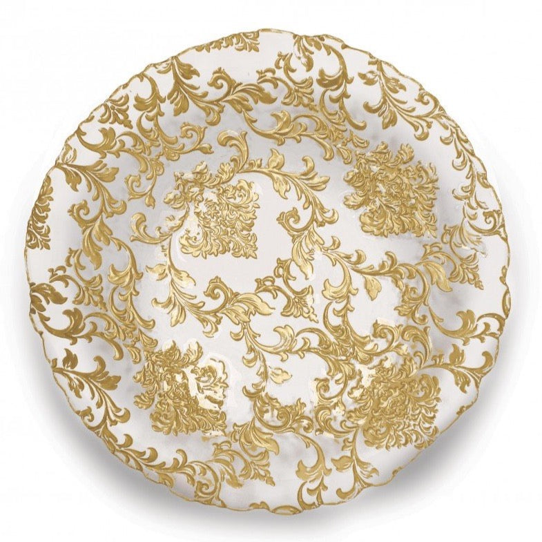 Gold Centerpiece Plate 40cm - Brandani "Damasco Gold"