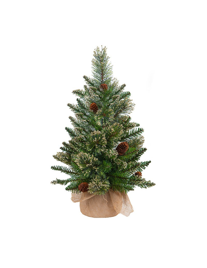 Small Glitter Fir with Jute Sack - Brandani