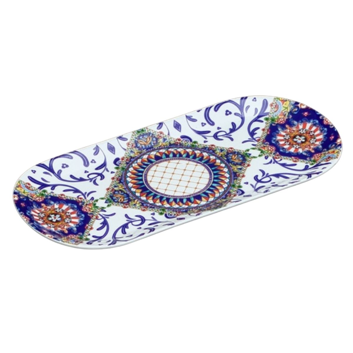 Small Oval Melamine Tray - Henriette "Trinacria"