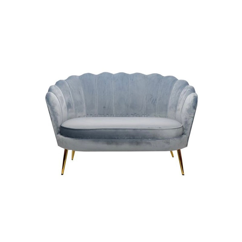 Aviator Blue Velvet Conchiglia Sofa - Brandani