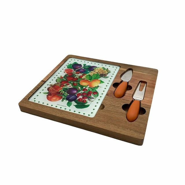 "Le Primizie" Cheese Board with 2 Stainless Steel Knives