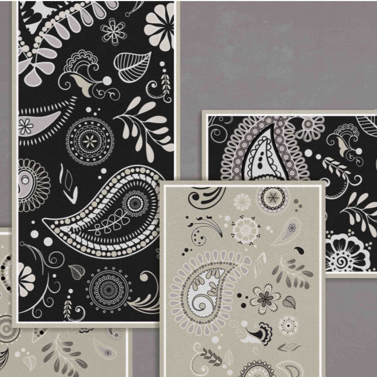 "Shanti" Mat by Brandani in Black Expanded PVC - 2 Sizes