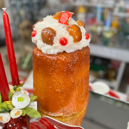 Large Baba Cake Shaped Candle