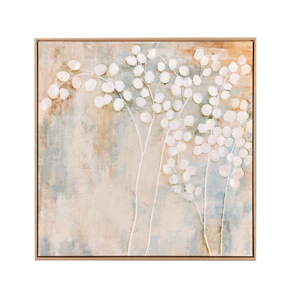 Set of 2 Silk-screen Prints on Canvas with Embellishments - 80x80 (1Q271)