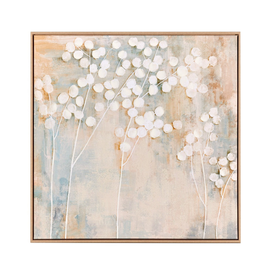 Set of 2 Silk-screen Prints on Canvas with Embellishments - 80x80 (1Q271)