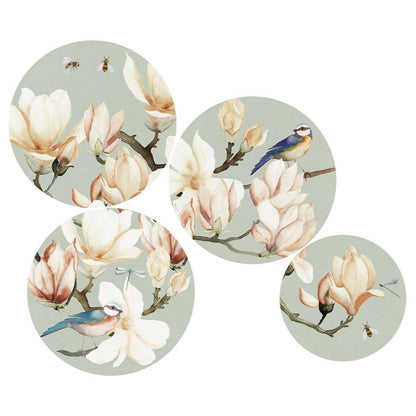 Set 4 Piatti Decorativi da Parete - Decoro AMELIA