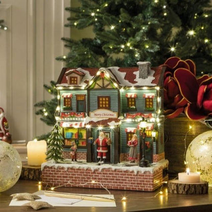 Giostrina Casa “Merry Christmas” con Movimento Luci e Musica