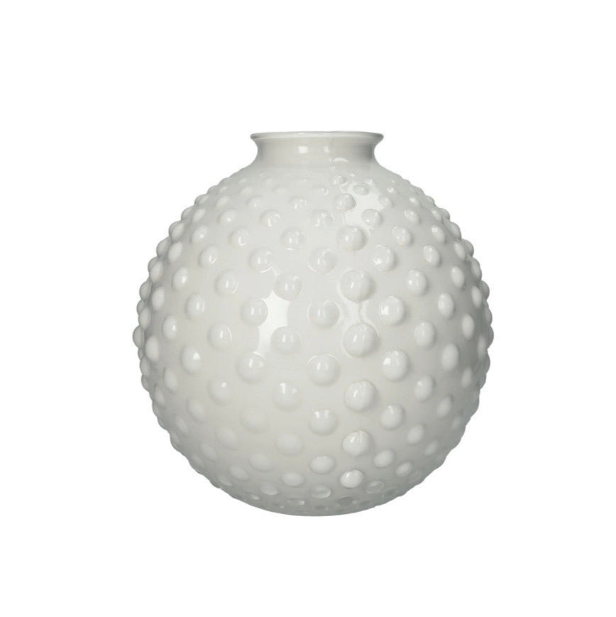 Vaso in Vetro "Bolle" Color Avorio (2 Misure)
