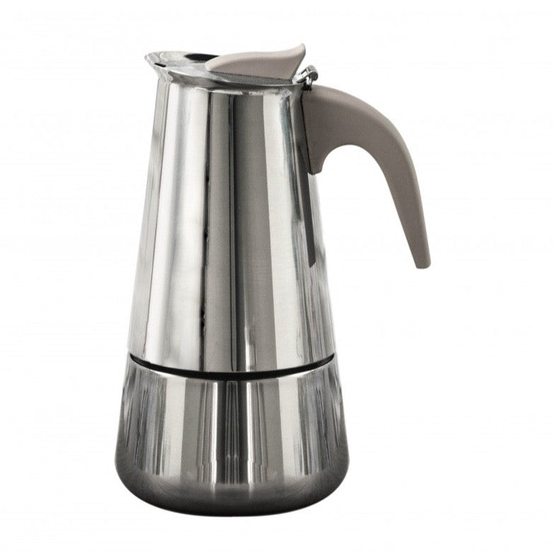 Stainless Steel Induction Moka Pot 6 Cups - Brandani "Borbottina"