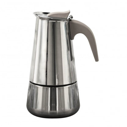 Stainless Steel Induction Moka Pot 6 Cups - Brandani "Borbottina"