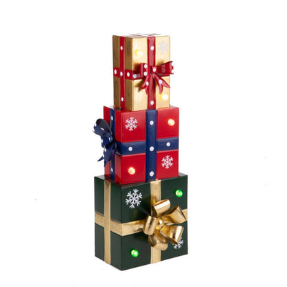 Christmas Gift Boxes with LED Lights in 3 Sizes