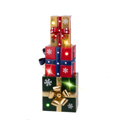 Christmas Gift Boxes with LED Lights in 3 Sizes