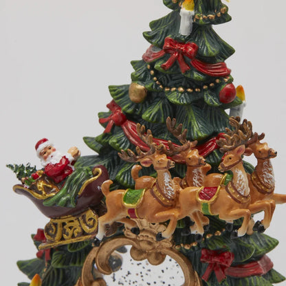Snowy Pine Decoration with Music, Motion, and LED Lights