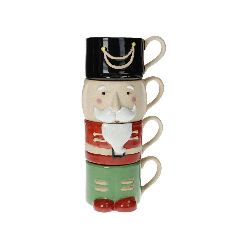 Set of 4 Stackable Nutcracker Mugs - Brandani