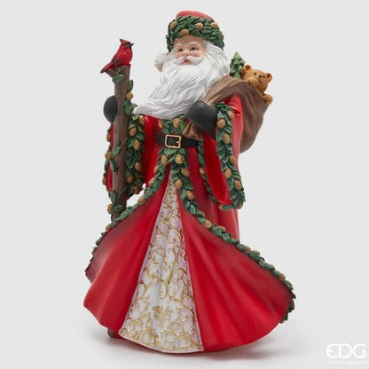 Christmas Decoration Wandering Santa Claus in Polyresin
