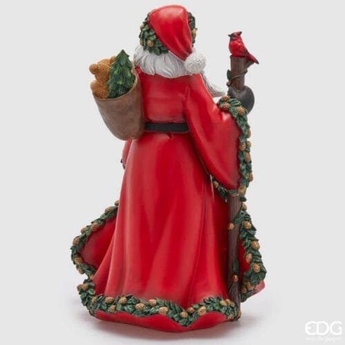 Christmas Decoration Wandering Santa Claus in Polyresin