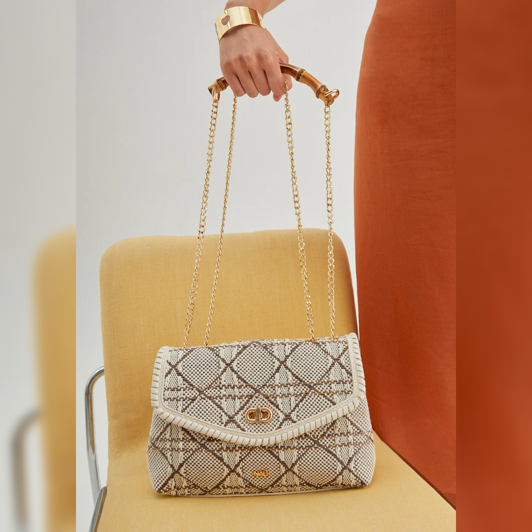 "BERNARDINE" Shoulder Bag Beige/Brown - Nalì