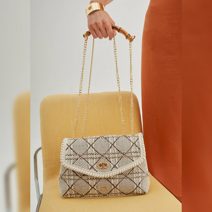 "BERNARDINE" Shoulder Bag Beige/Brown - Nalì