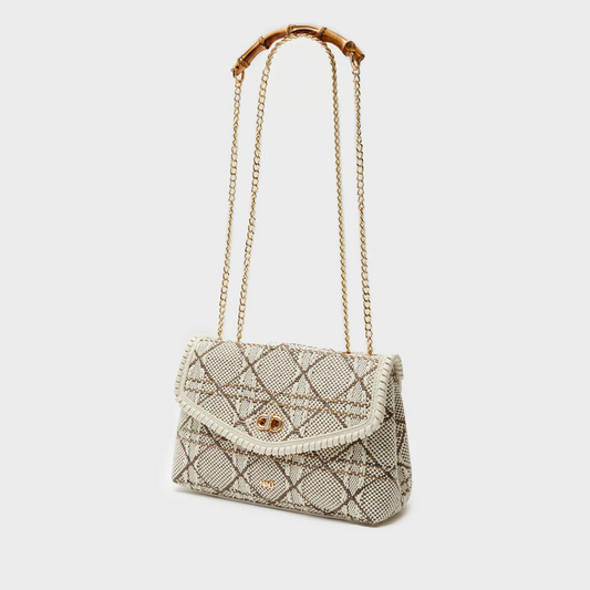 Borsa a Tracolla "BERNARDINE" Beige/Marrone - Nalì