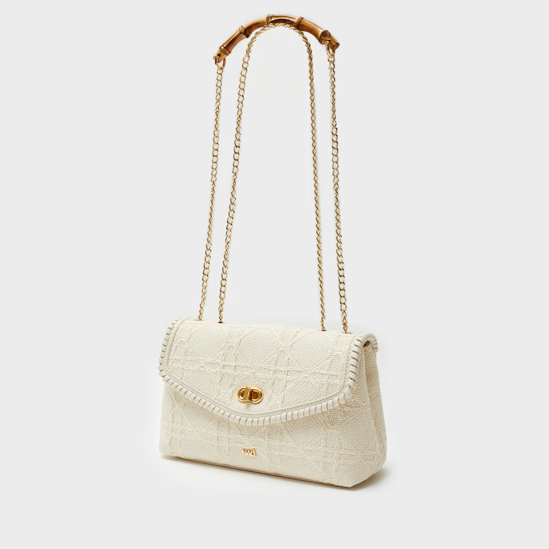 "BERNARDINE" Cream Shoulder Bag - Nalì
