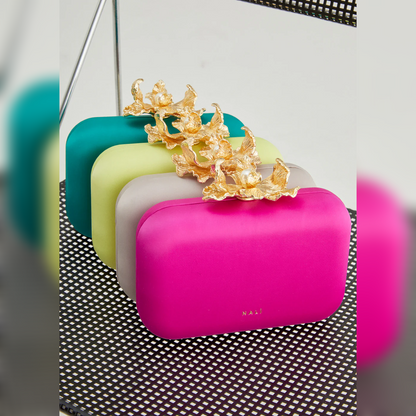 Clutch Tracolla "Fiore" Tessuto Colorato - Nalì