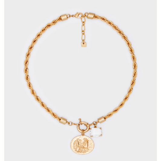 Collana Oro Antico con Ciondolo Ovale - Nalì
