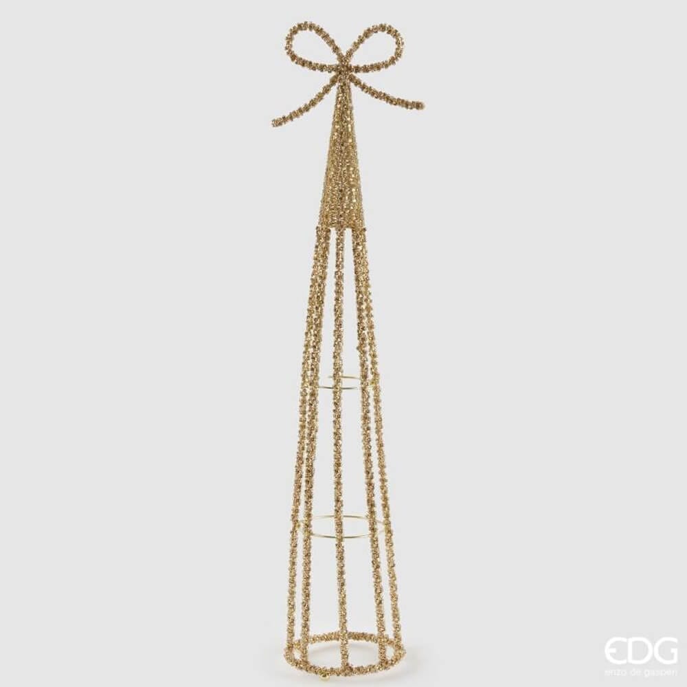 Jewel Metal Cone Decoration - H 66cm