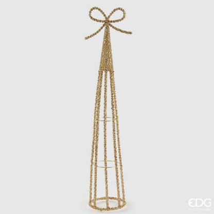 Jewel Metal Cone Decoration - H 66cm