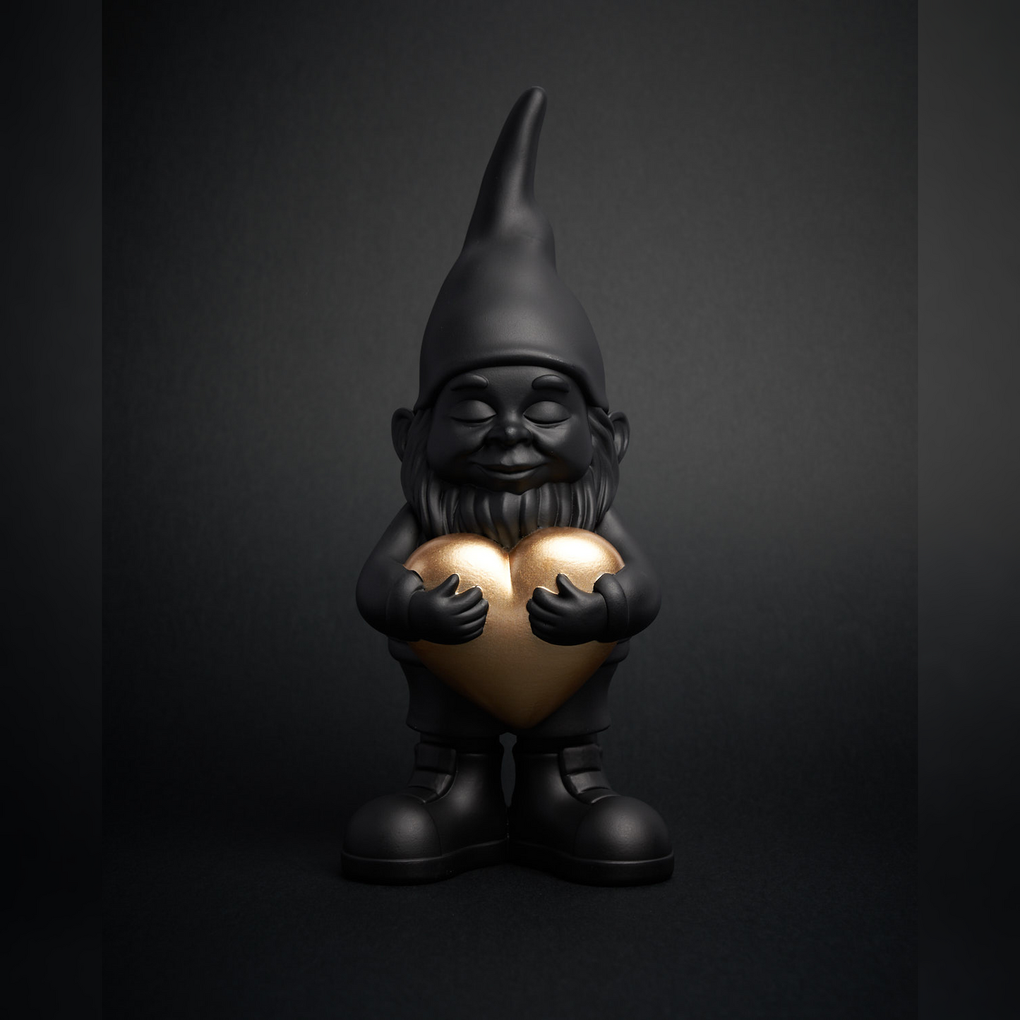 Bernardo the Gnome "Lover" Large Black Figurine