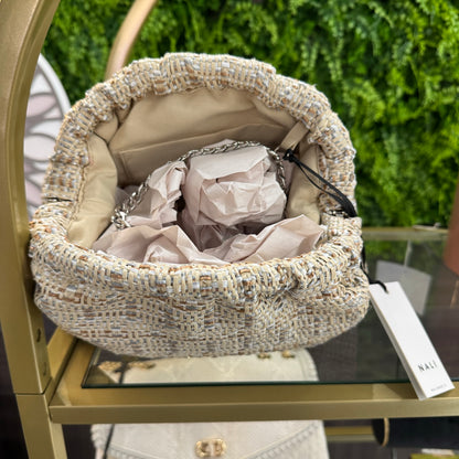 Pochette Doppia Tracolla "Estrella" Mini Beige/Bronzo - Nalì