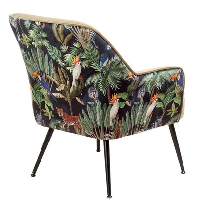 Tropical and Beige Vintage Armchair - L'Oca Nera