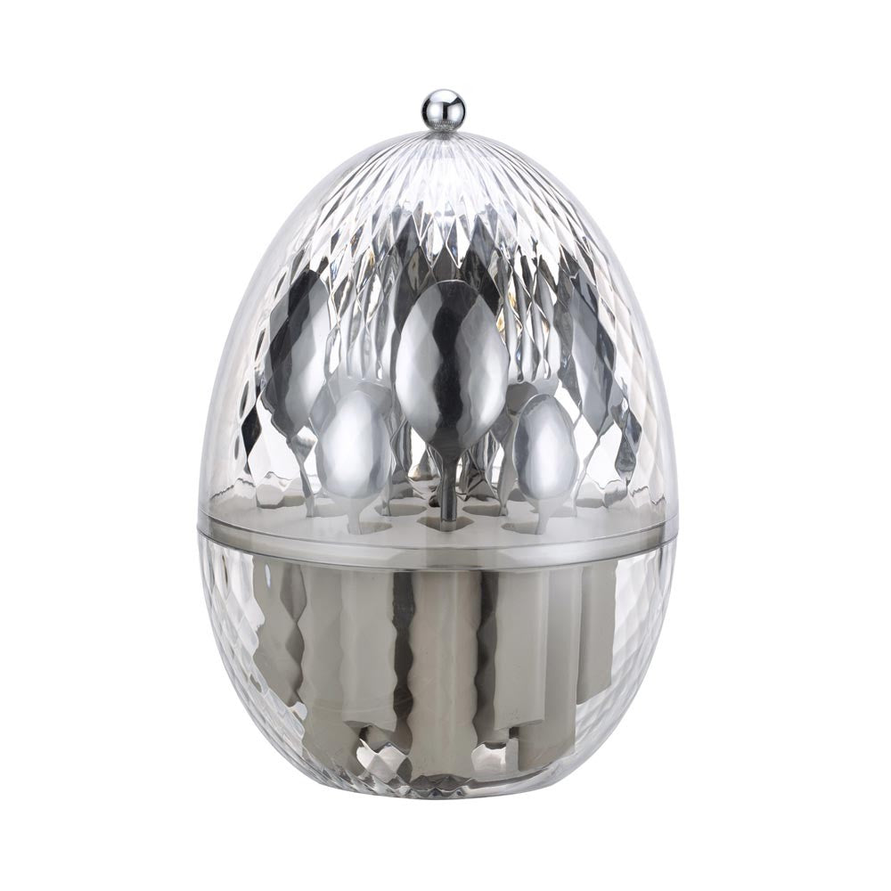 Swivel Ovetto Cutlery Holder with 24 Stainless Steel Cutlery Pieces