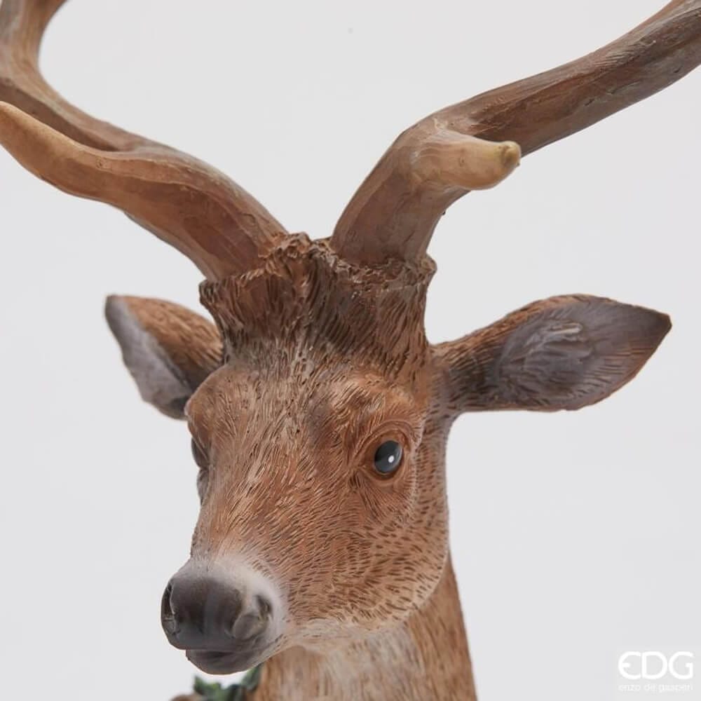 Polyresin Christmas Reindeer Decoration - H25