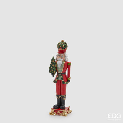 Soldatino Schiaccianoci con Alberello di Natale - H 41cm