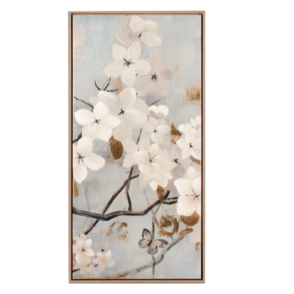 Set of 3 Silk Screen Print Paintings on Canvas with Applications - 50x100 (1Q266)