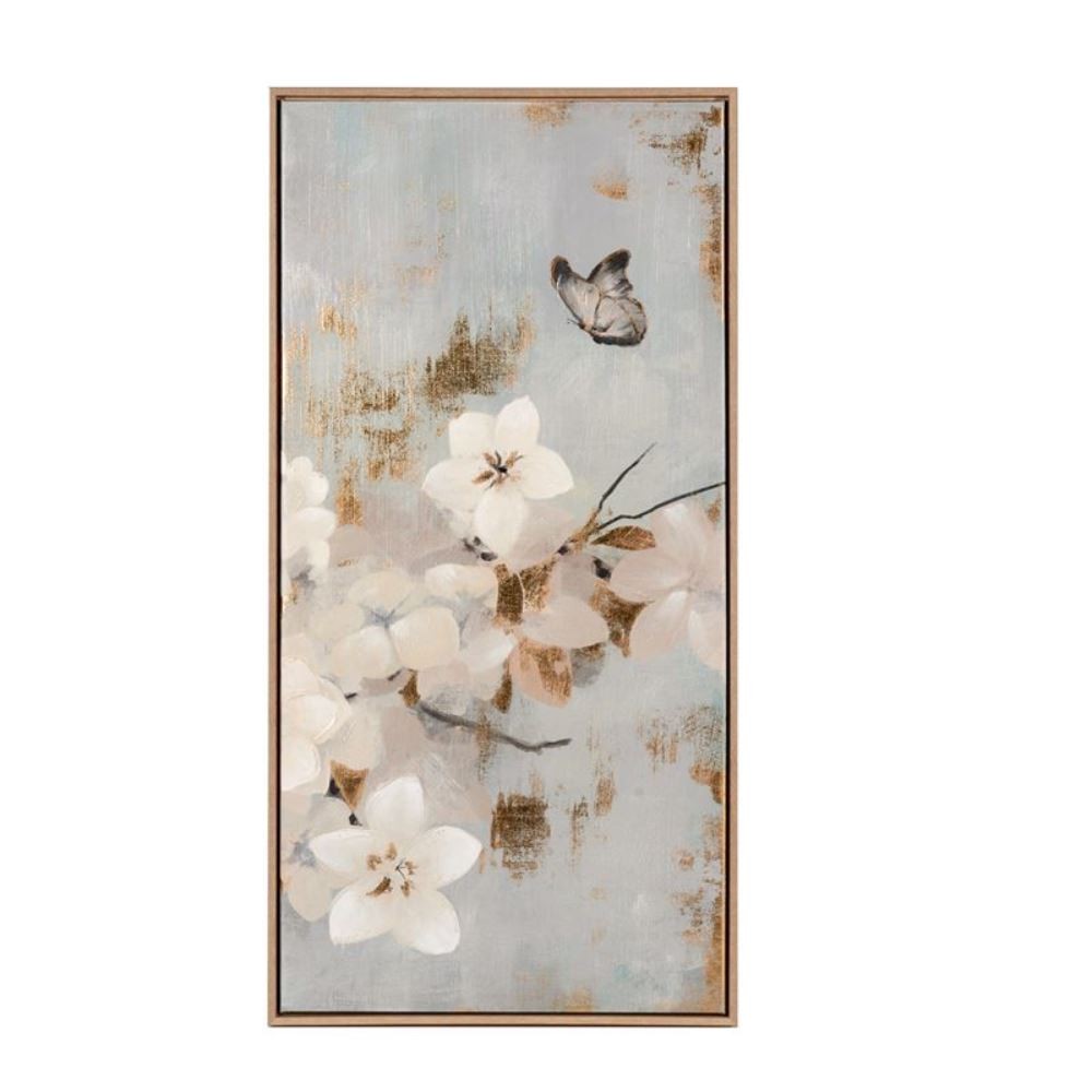 Set of 3 Silk Screen Print Paintings on Canvas with Applications - 50x100 (1Q266)
