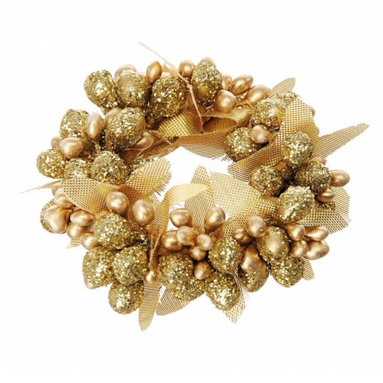 Gold Candle Ring with Berries - Brandani