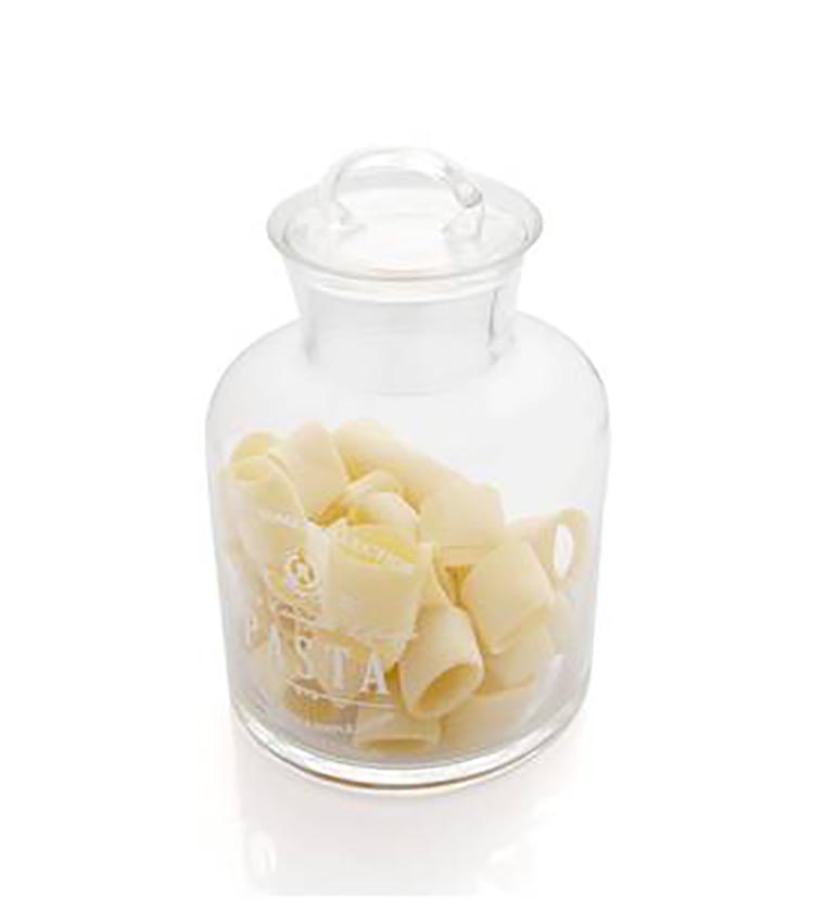 Vaso Contenitore "Pasta" in Vetro Soffiato con Tappo