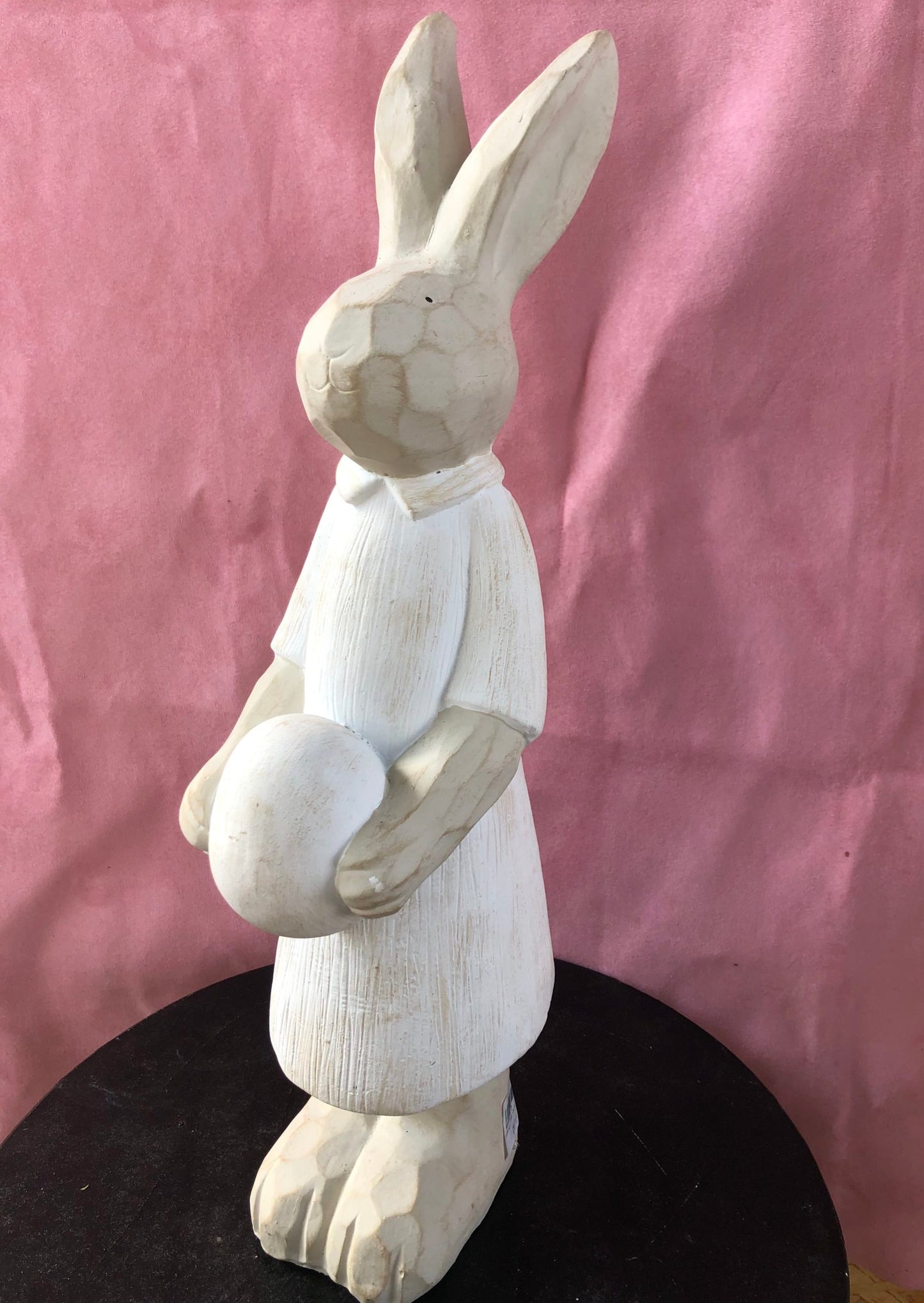 Wood Effect Resin Bunny and Girl Bunny - EGO