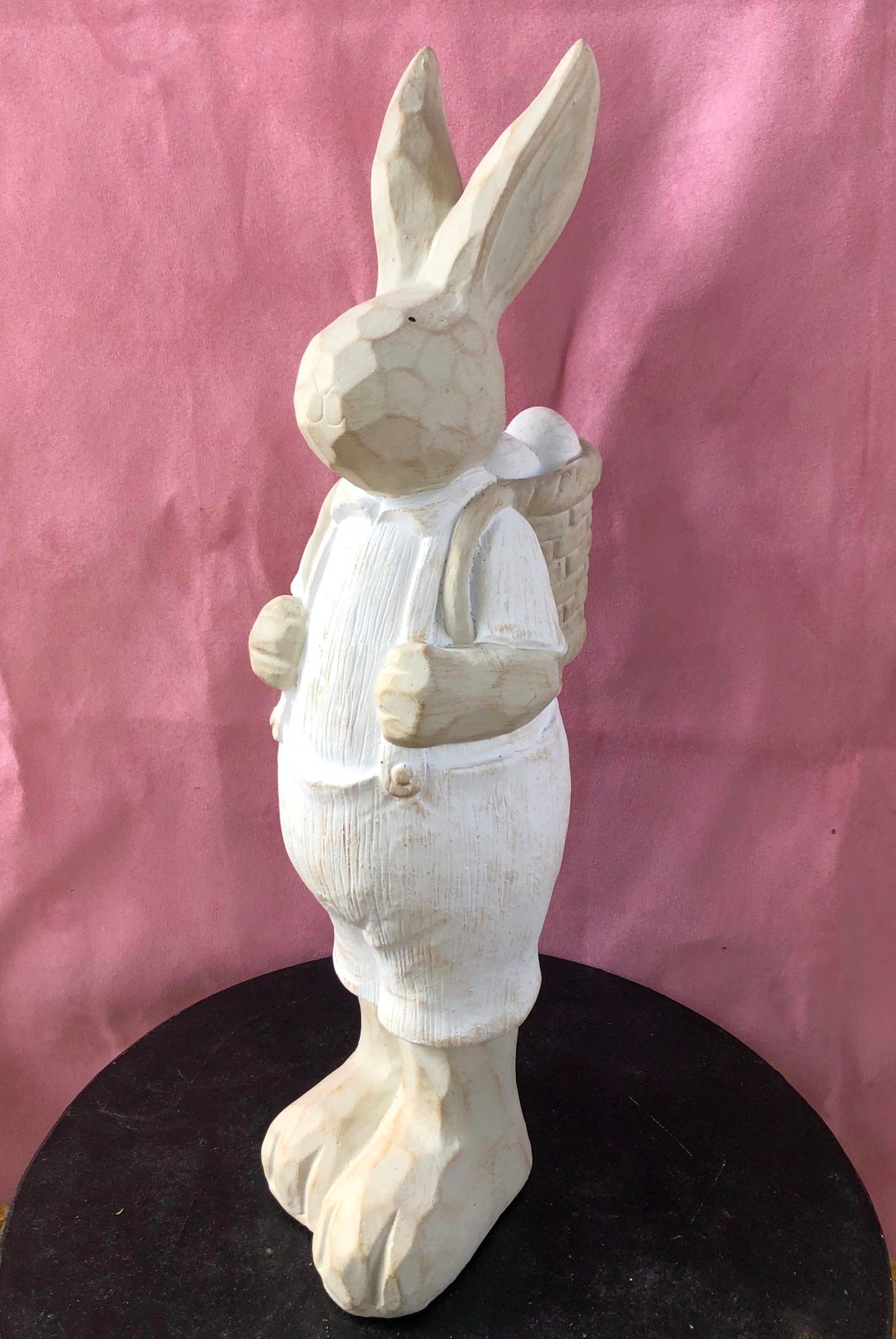Wood Effect Resin Bunny and Girl Bunny - EGO