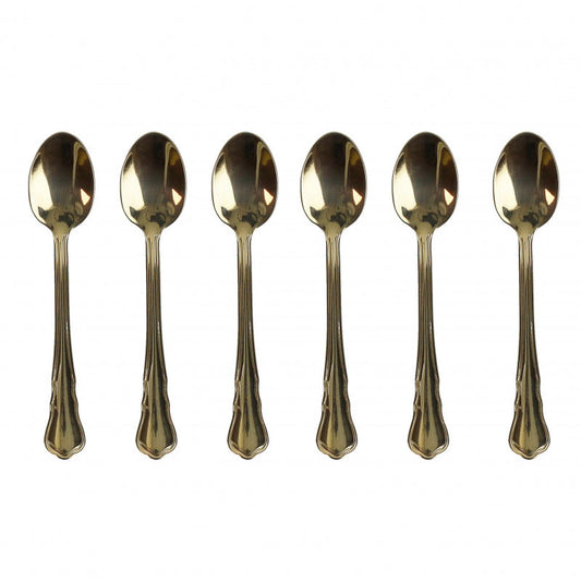 Cucchiaino da Caffè in Acciaio color Oro 6 pz. - Brandani “Imperial Gold”