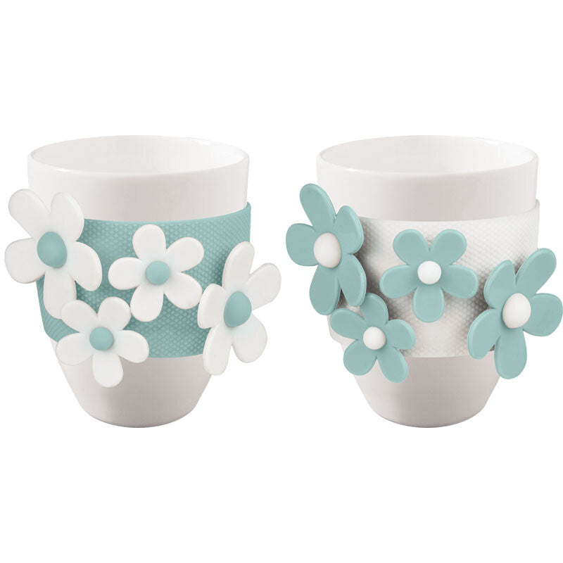 Set of 2 Porcelain and Silicone Mugs - Baci Milano