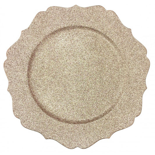 Sottopiatto Glitter Champagne di Brandani - Set 4 pz.