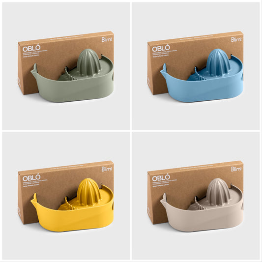 Blim Plus "Oblò" citrus juicer in various colours